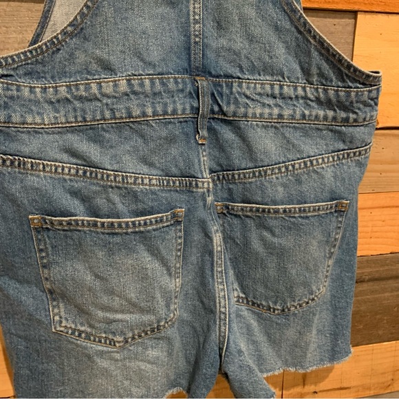 Madewell Adirondack Short Overalls Raw Hem In Dawkins Wash Size M - Picture 11 of 14